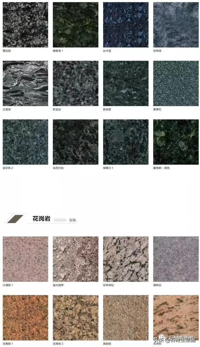 常见花岗岩种类图片,中国所有花岗岩黑石材图片
