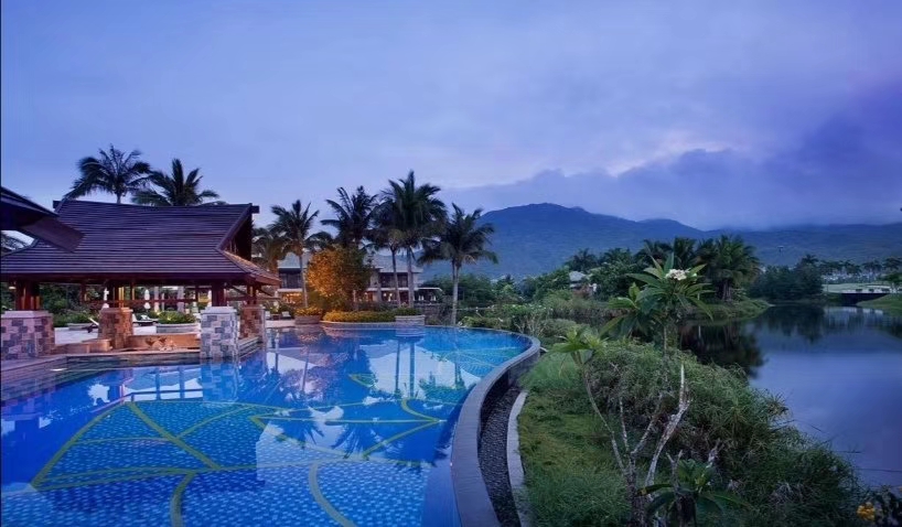 三亚维景国际度假酒店夜景,三亚维景国际别墅度假酒店