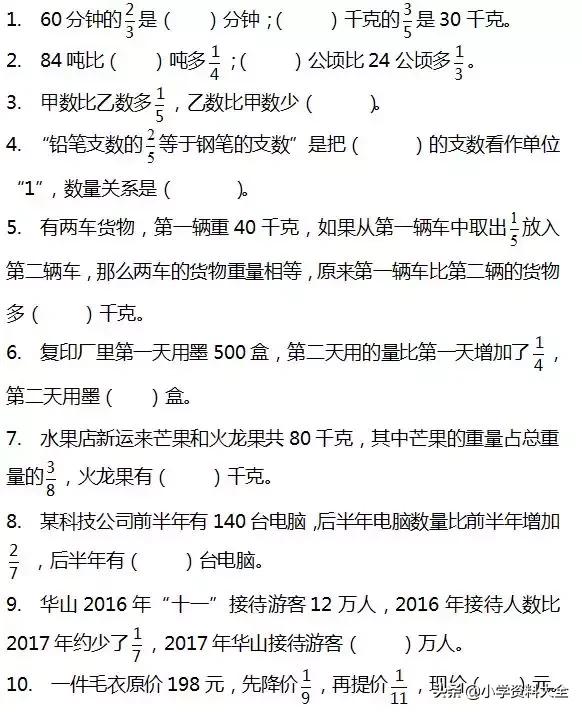 苏教版数学六年级上册第二单元复习,六年级数学苏教版第二单元例1
