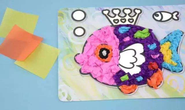 小鱼游幼儿园手工,小鱼游游游幼儿手工