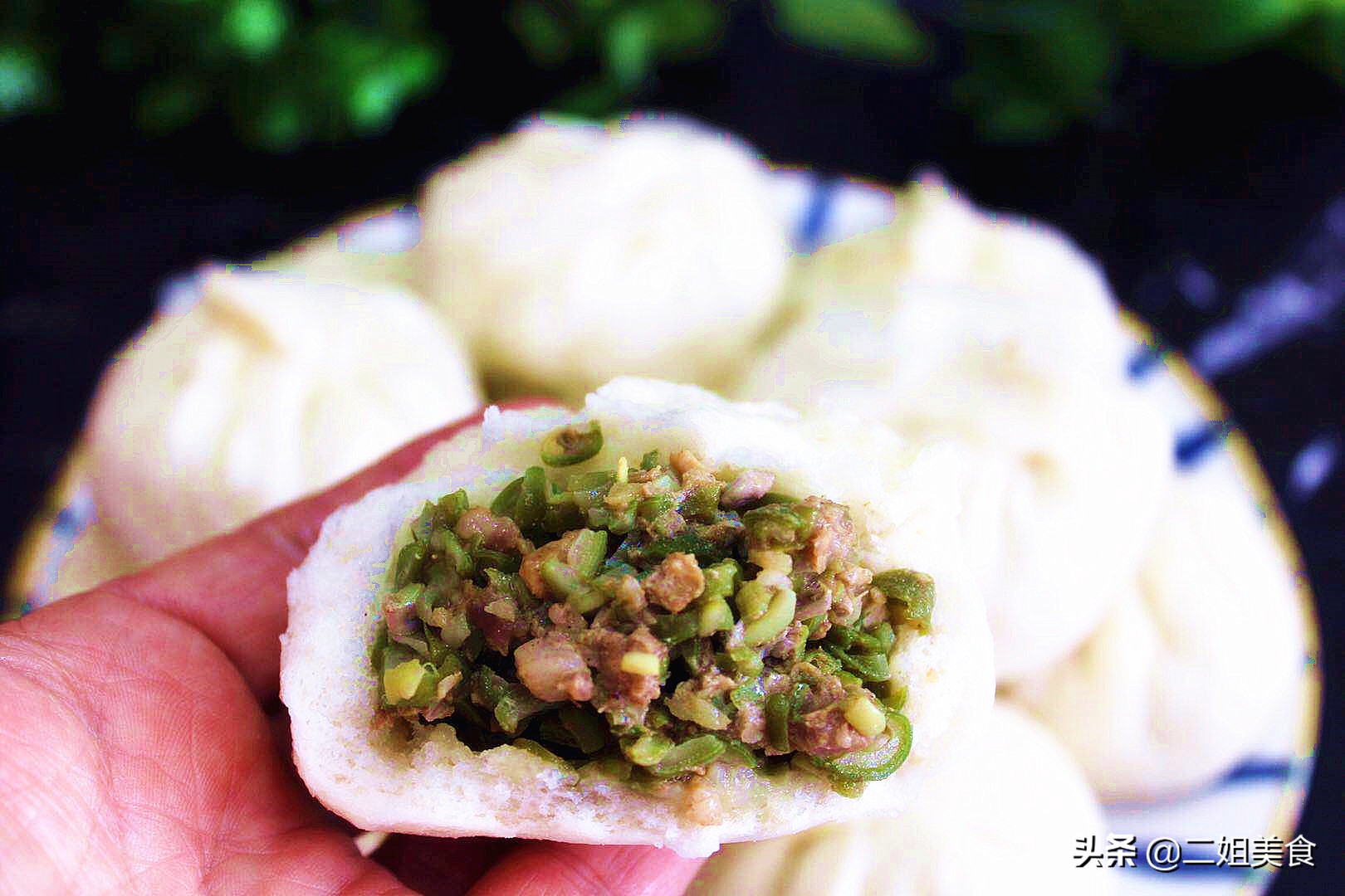 豆角肉包子的包法和发面全过程,做豆角包子豆角需要用水焯一下吗