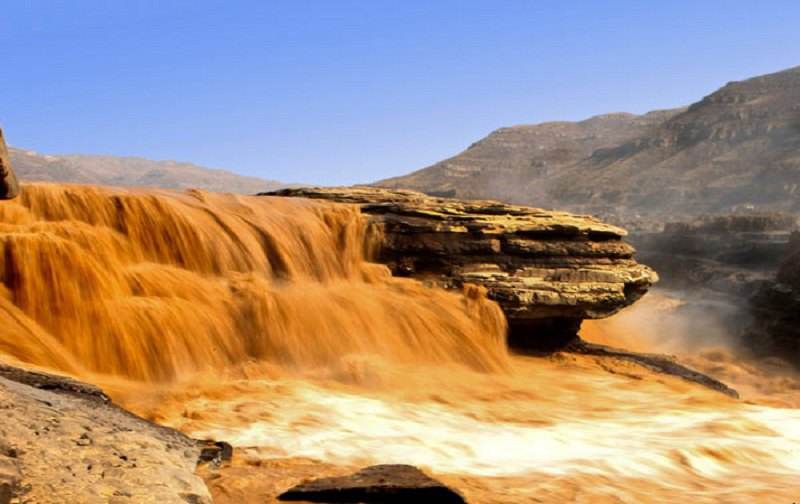 黄河震撼瀑布,黄河口最大瀑布