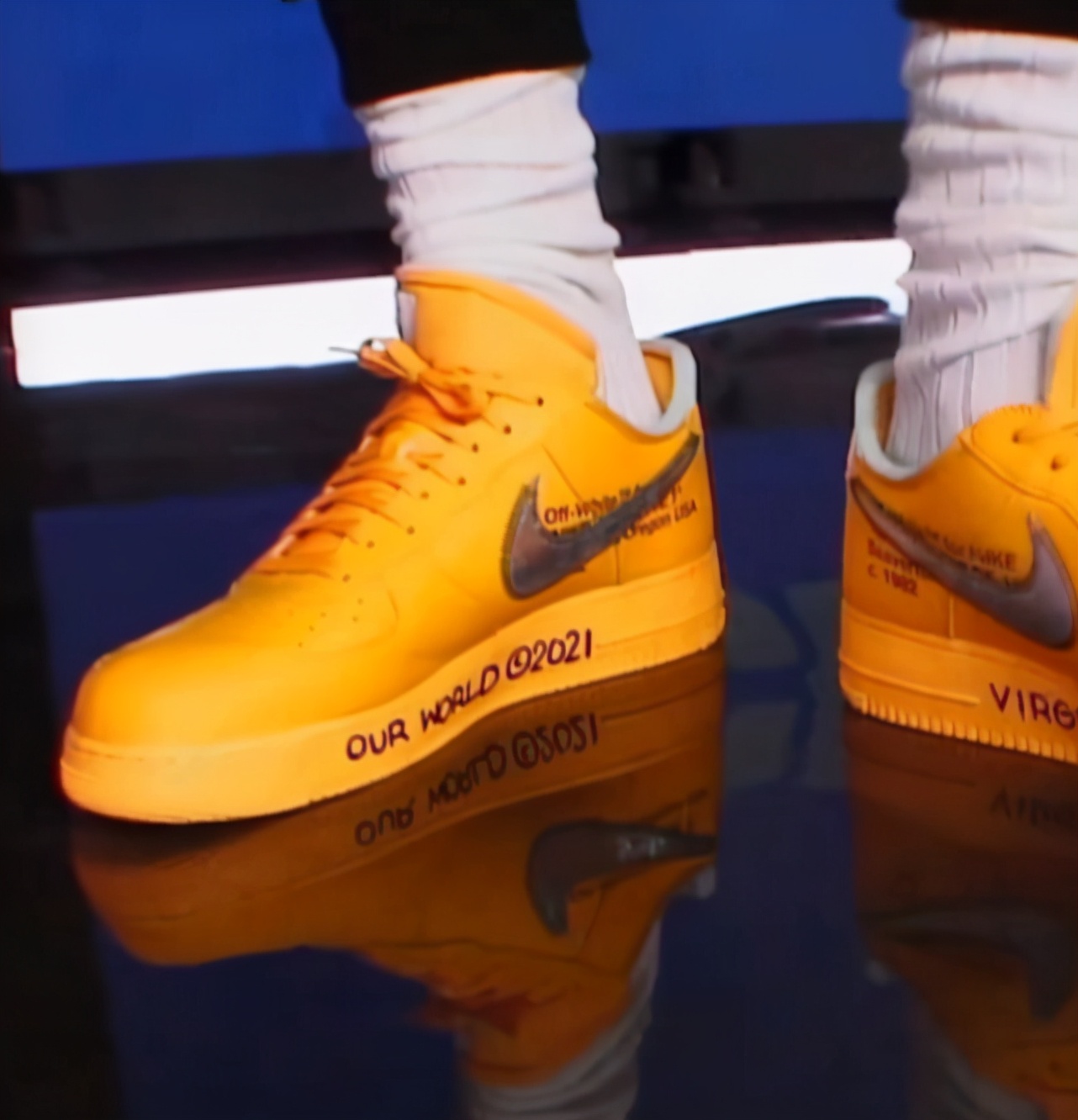 搞黄色！Off-Whitex耐克AF1联名真要发售了！实物又泄露