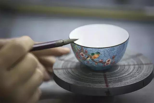 清颜粉彩瓷,粉彩扒花制作