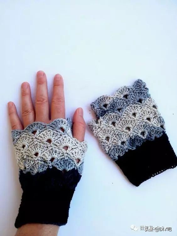 最新手套编织图冬,一线织到底的手套教程