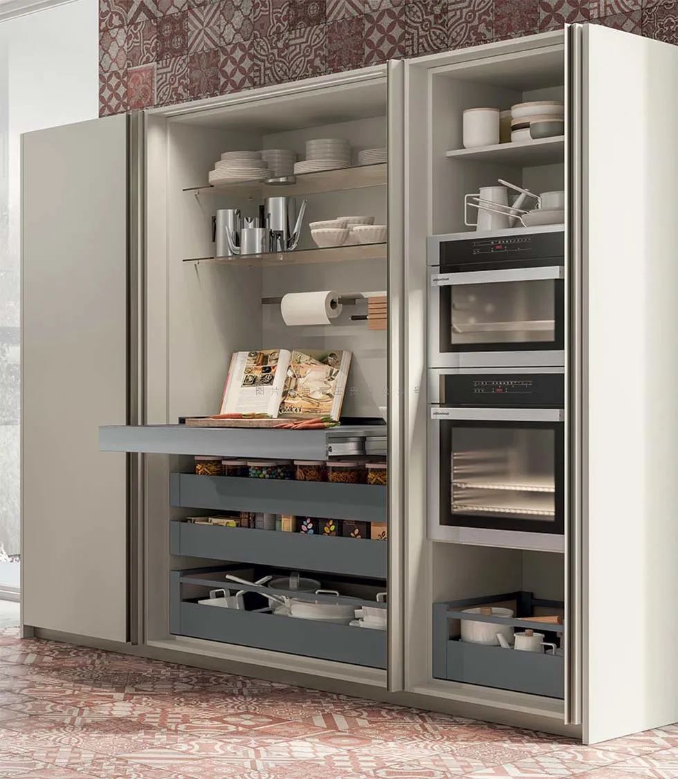 电视柜橱柜整面墙一体,橱柜厨边柜电视柜一体