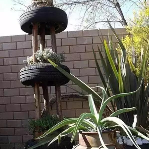 旧轮胎千万别扔变废为宝,旧轮胎不割怎么样做花盆