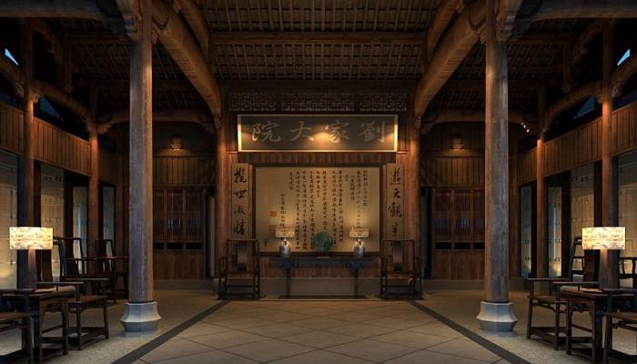 简约中式会所设计效果图,中式高档会所设计效果图