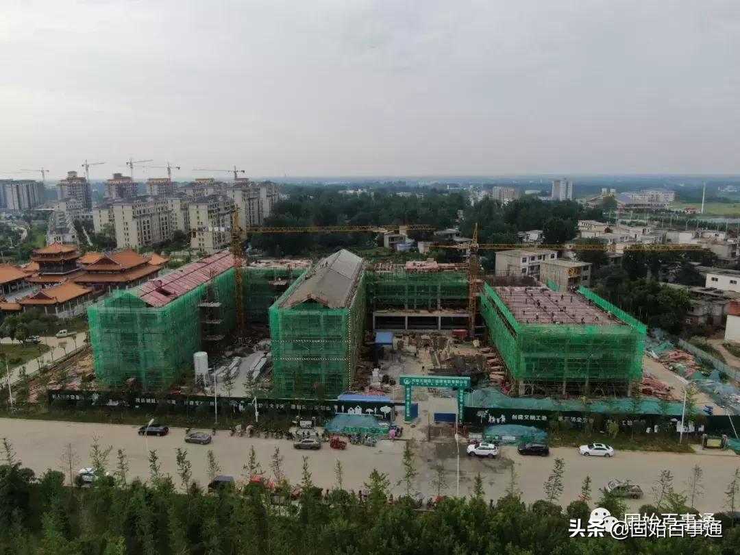 航拍河南固始的县城的全景,固始航拍全景视频