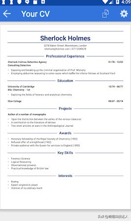 一份最基本的简历生成器,不会写简历的90后