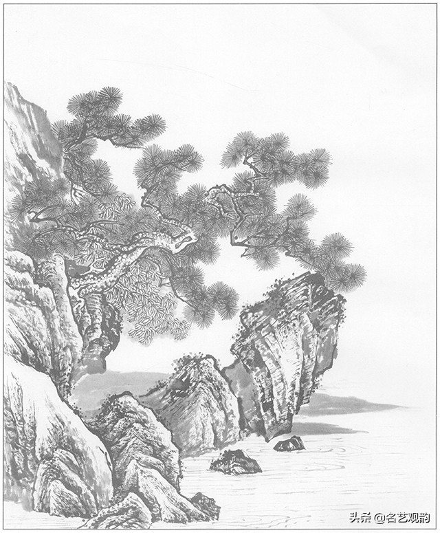 国画山水画作品欣赏简单,山水画稿大全集写意