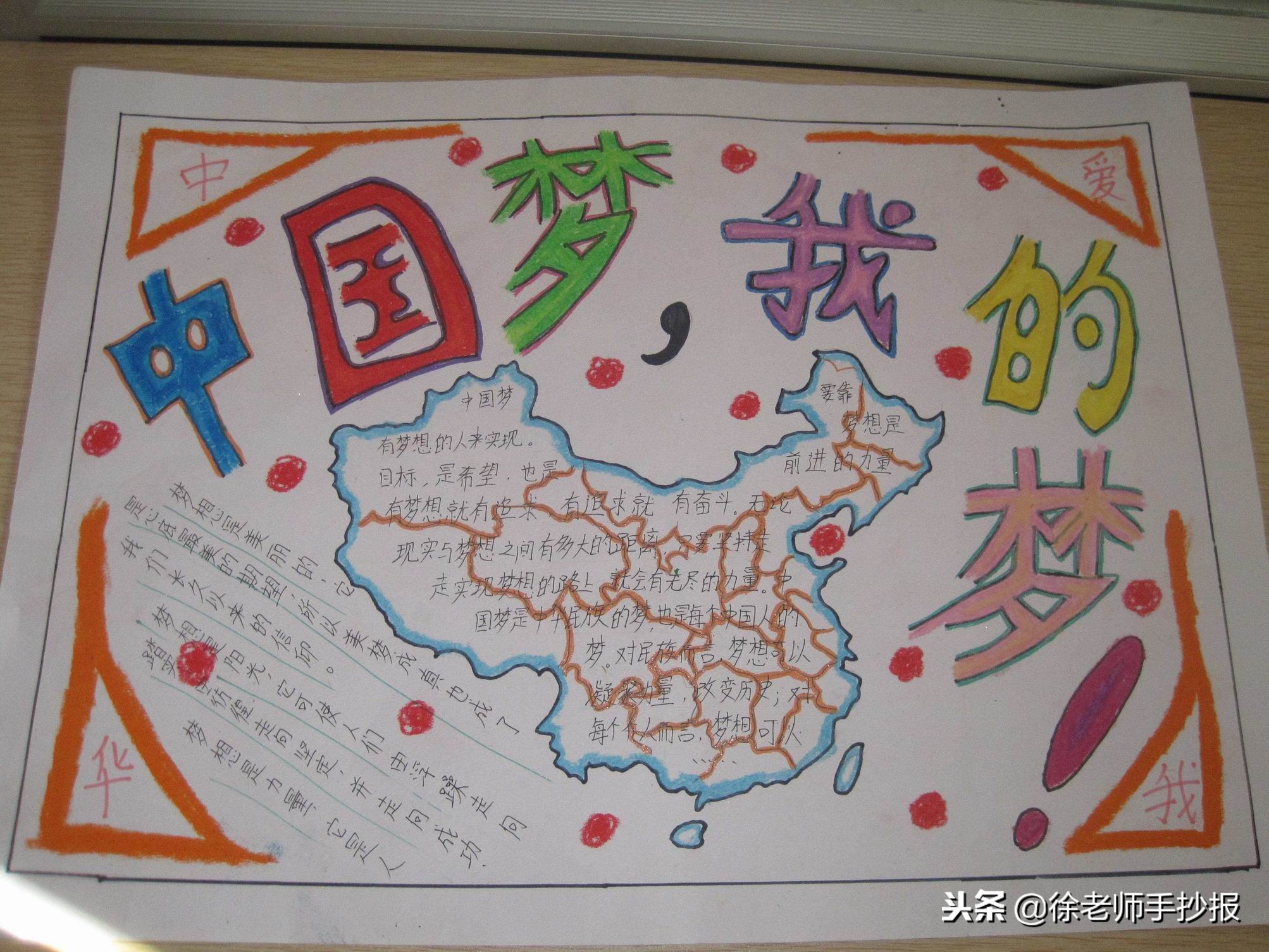 红领巾与中国梦手抄报绘画教程,红领巾相约我的中国梦手抄报