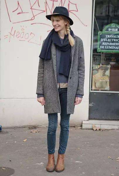 冬季大衣搭配的围巾图片,搭配围巾的冬季大衣