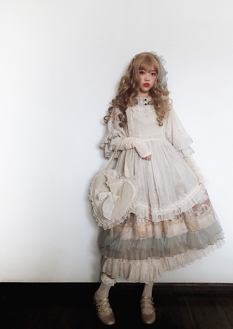 洛丽塔裙子成人日常款,粉色洛丽塔甜美可爱小裙子