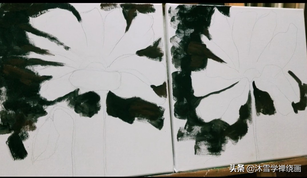 丙烯画40x50cm简单装饰画,100幅适合新手的丙烯画装饰画