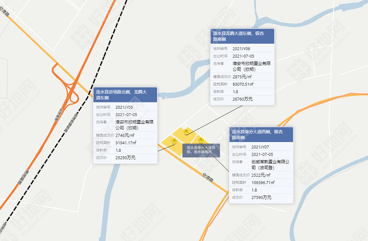 （7.5成交）波司登、欣明分食淮安涟水3宗宅地，总成交价7.96亿元