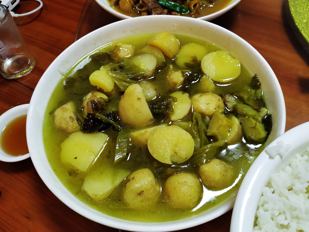 三门花桥镇红旗农家乐园午餐~非常有特色的一桌农家菜