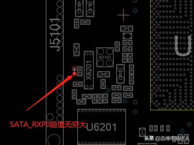 华硕笔记本电脑SATA接口不认硬盘，专业师傅移花积木，飞线秒修复