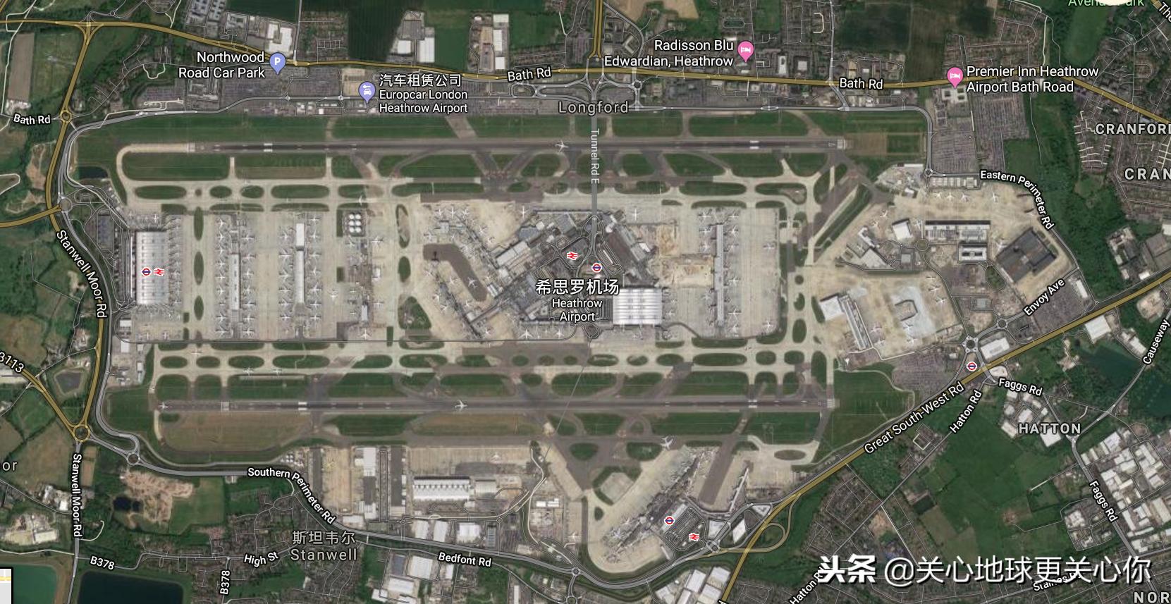 伦敦希思罗机场全景,英国伦敦希思罗机场