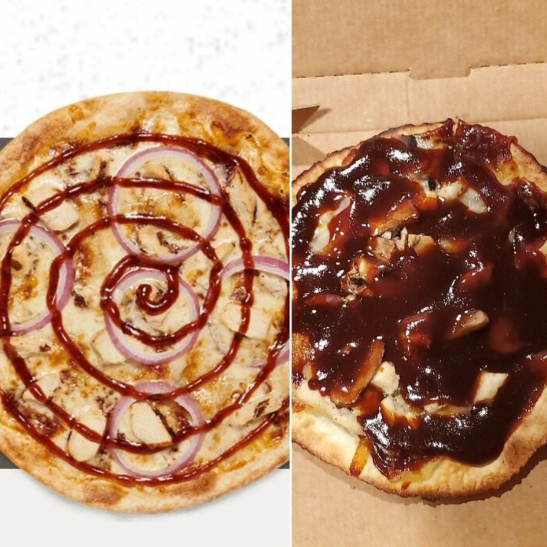 18张笑到头掉的“广告不实照”，我说，那个饼是忘记放馅了吗？