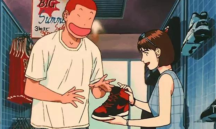 樱木花道流川枫的球鞋,樱木花道是怎样换上球鞋的