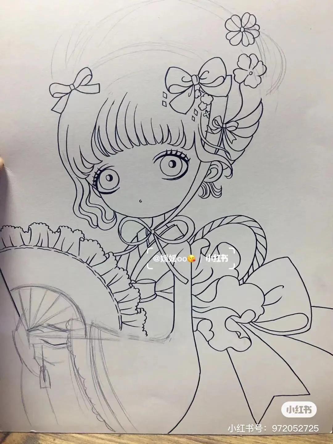 色彩缤纷的马克笔装饰画,60色的马克笔画简单的动漫画