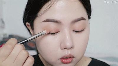 单眼皮眼妆的画法初学者视频,圆眼单眼皮内眦赘皮眼妆画法