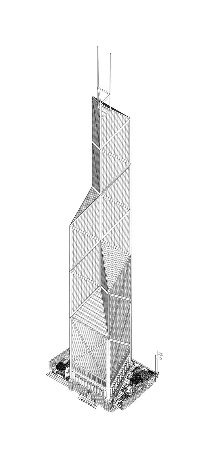 贝聿铭设计的香港中银大厦,香港中国银行大厦贝聿铭