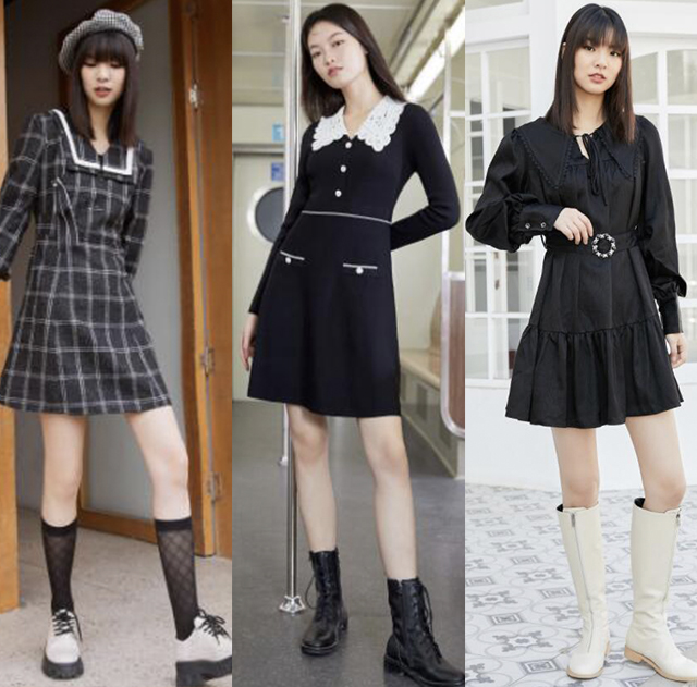 冬日穿搭内搭推荐女,冬日内搭连衣裙平价推荐