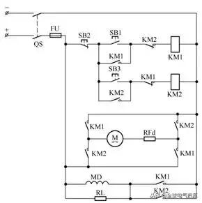 电动机综合保护器电路图及接线图,两台电动机顺序启动逆序停止电路图