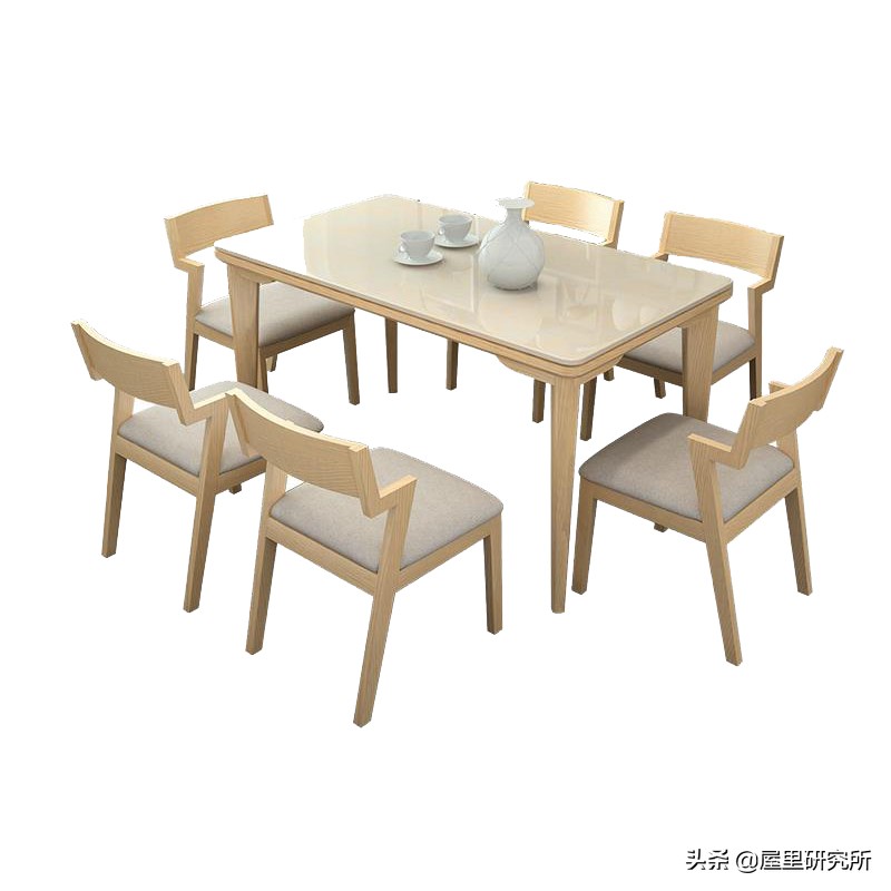 小户型餐边柜圆餐桌椅一体组合,北欧实木餐桌椅组合家用小户型