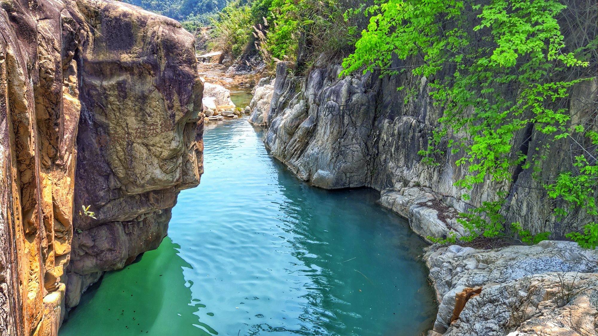 揭阳市玉湖镇坪上村瀑布,揭东区玉湖镇坪上村石场