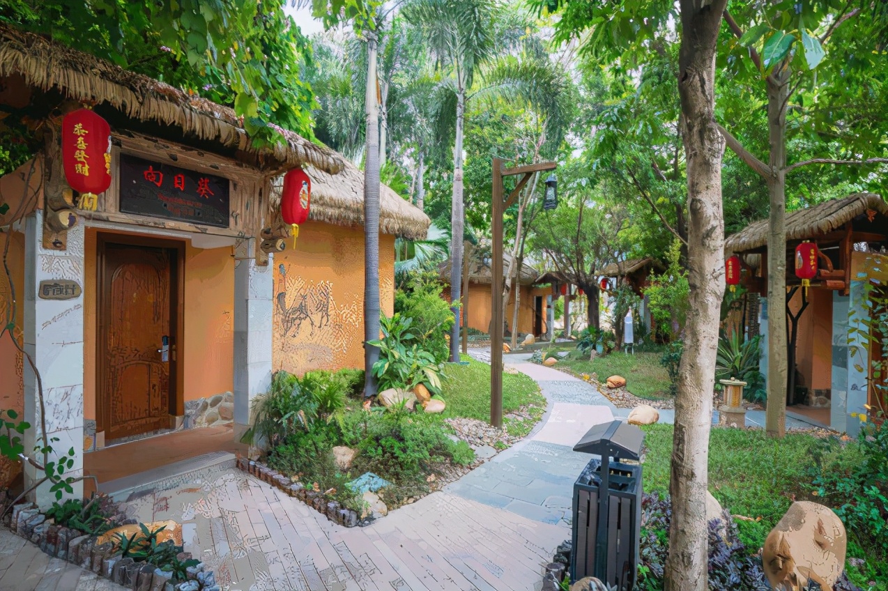 藏在河源爱心岛上的温泉民宿，巴厘岛风情小别墅，私家泡池，惊艳