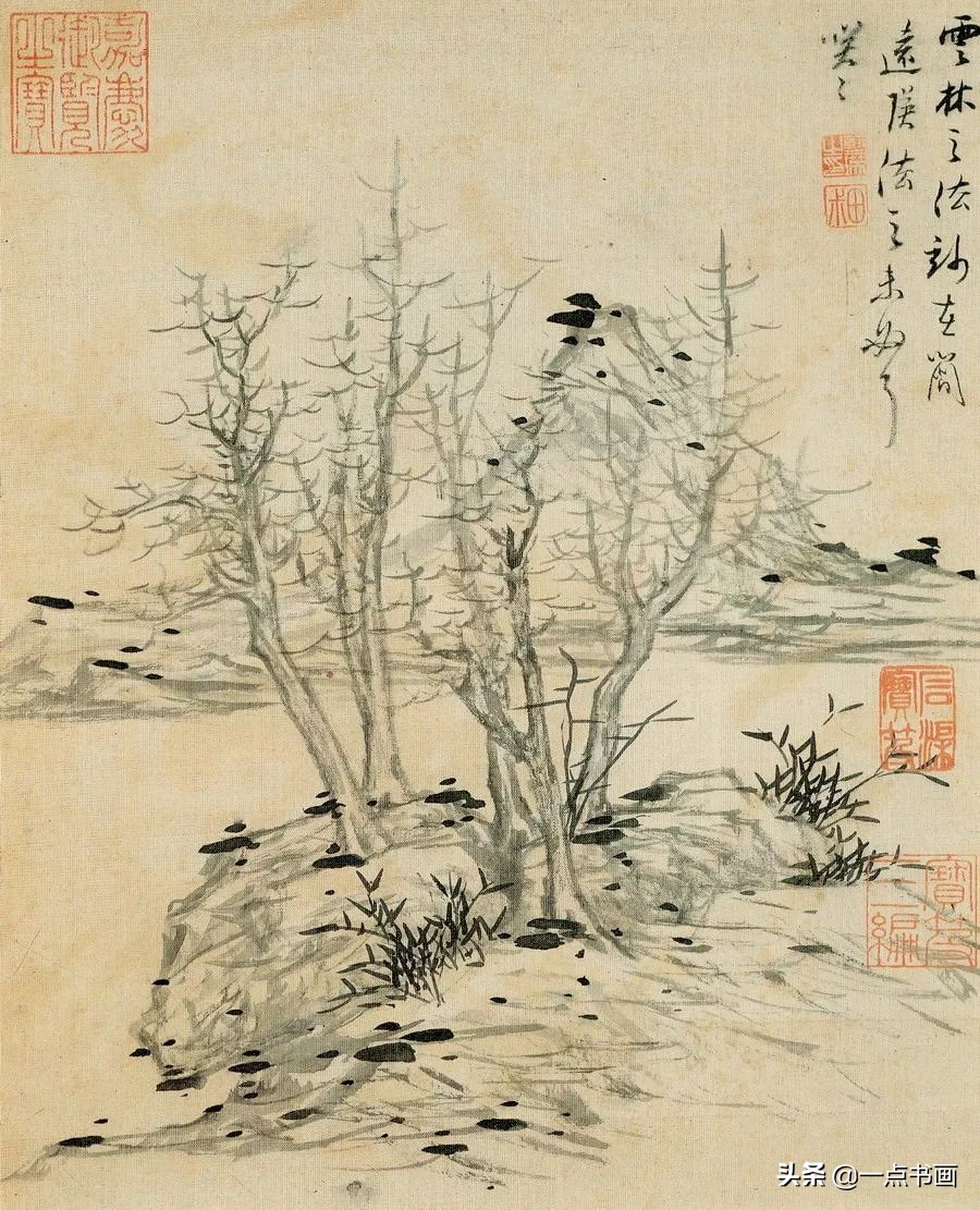 明画家蓝瑛溪山幽居图,明蓝瑛山水画全集