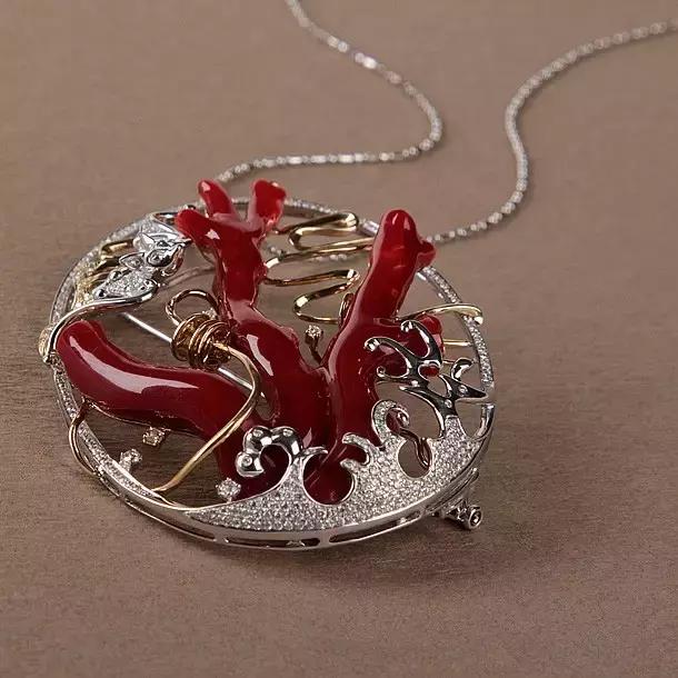 红珊瑚珠宝纯天然图片,红珊瑚珠宝配饰