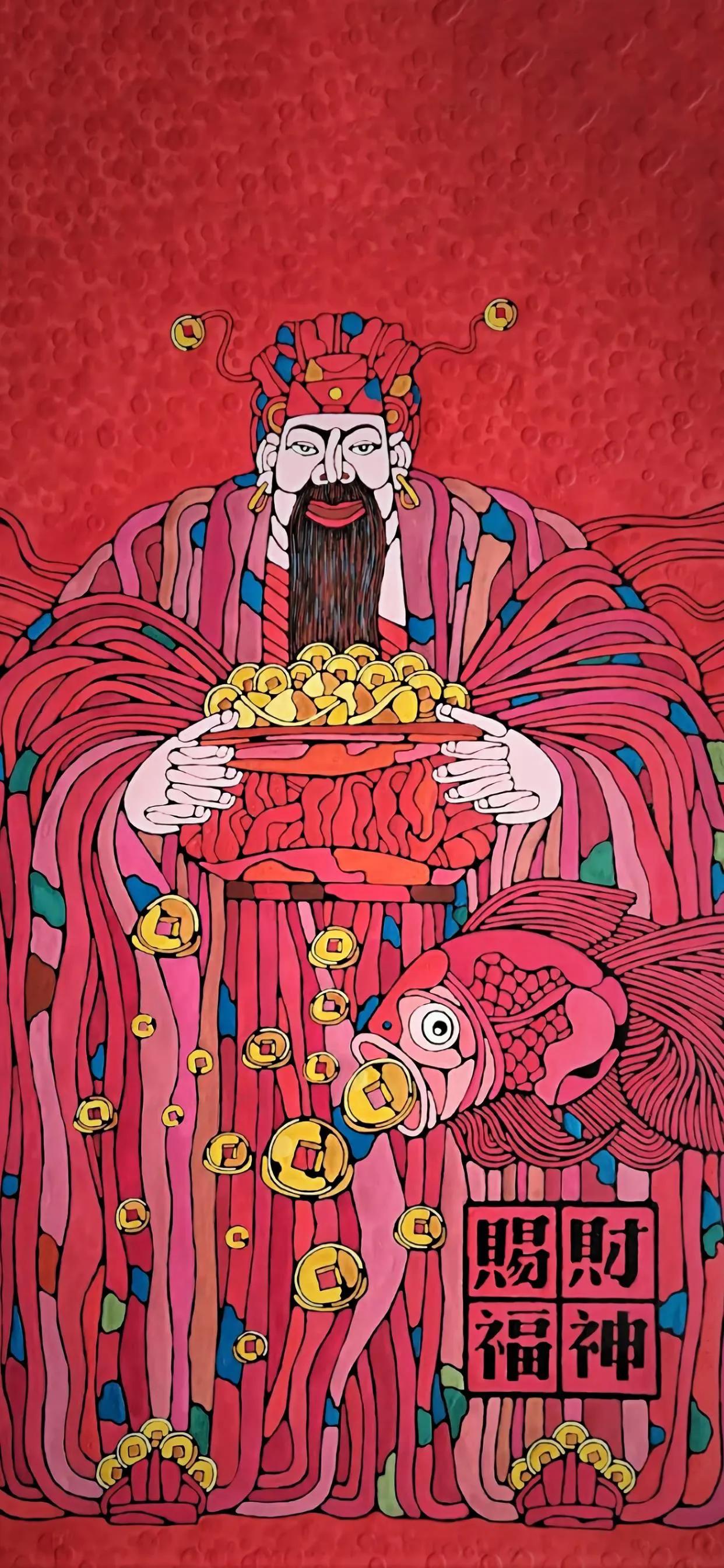 迎财神专属主题壁纸高清无水印,2022最旺好运大气壁纸财神