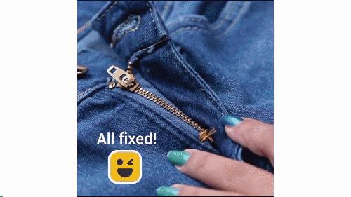用吸管就可以修复拉链,衣服拉链坏了怎么办简单又好看