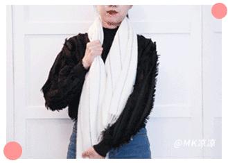 手残党看一遍就能学会的围巾系法,春天围巾的各种围法薄款