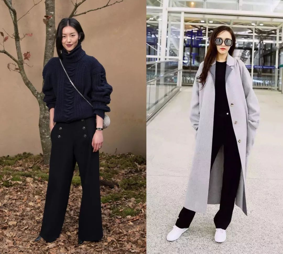 里面再穿条宽松阔腿裤也显瘦,能穿秋裤的阔腿裤推荐