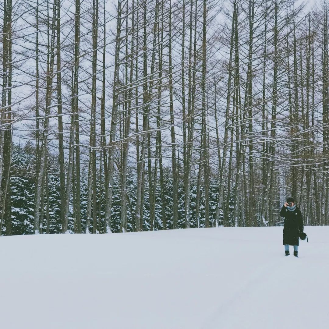 跟台湾小哥哥一起骑着雪地摩托车在北海道的雪地里野