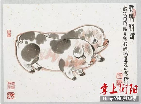 衡阳籍画家陈湘波“生肖猪”明信片发行，你收藏了吗？