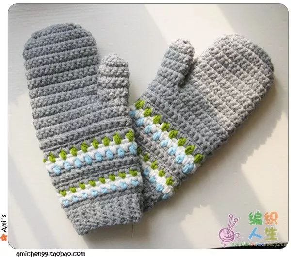 提花手套100种图解,提花手套织法图解