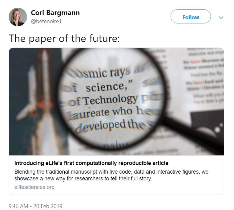 Paper过时了?eLife发布交互式论文,线上就能复现结果