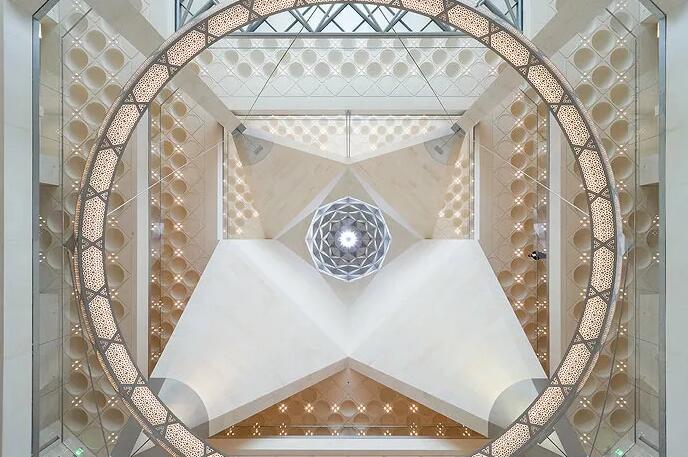 贝聿铭伊斯兰博物馆立面图,多哈伊斯兰艺术博物馆