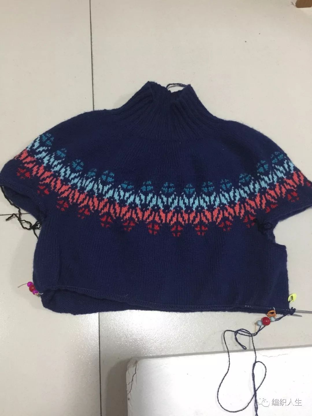 火得一塌糊涂的棒针提花毛衣,开司米棒针圆肩提花毛衣图解