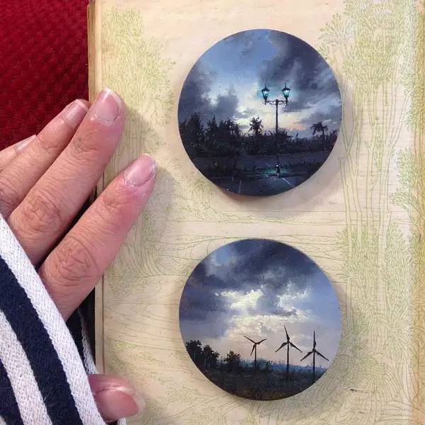 油画风景随身带,旅游景点油画