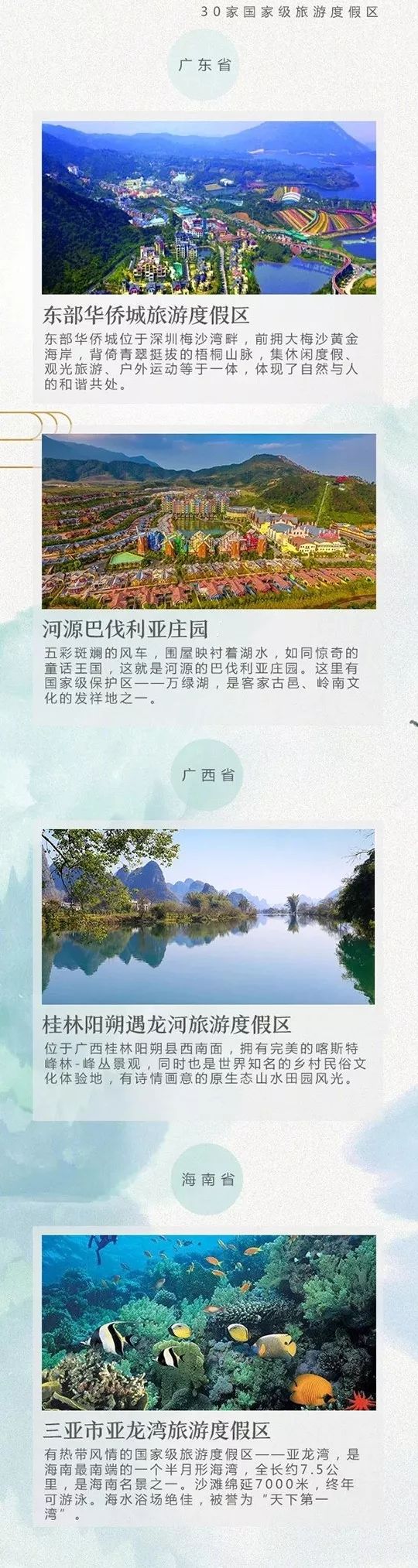 45个国家级旅游度假区名单,国家级旅游度假区名录最新