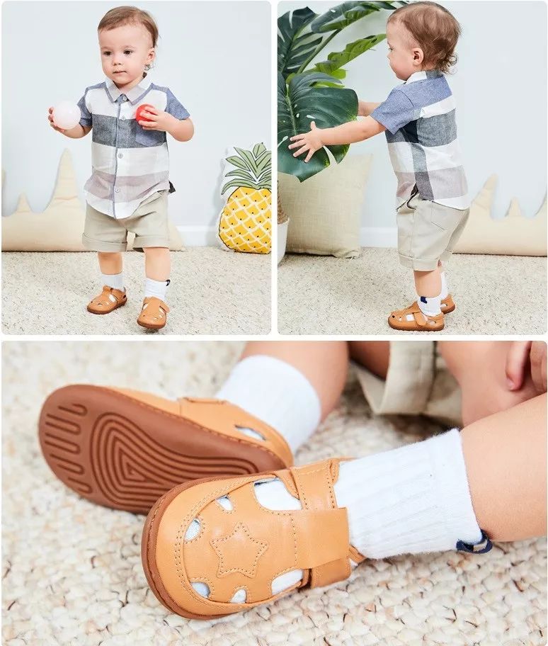 小蓝羊儿童凉鞋,舒适百搭不磨脚粗跟凉鞋推荐