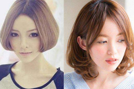 大圆脸适合的发型图片中长发,圆脸适合的齐肩短发发型