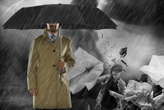 能抗8级大风和车压的暴风伞测评,硬汉级暴雨伞